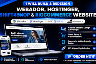 build webador website hostinger shift4shop bigcommerce webador redesign