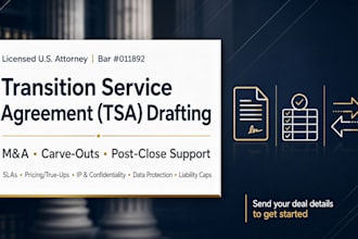 draft a legally binding transition service agreement