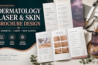 design a cosmetic laser treatment dermatology brochure for your clinic