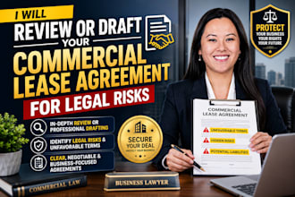review or draft your commercial lease agreement for legal risks