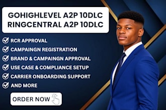 set up gohighlevel, ringcentral a2p 10dlc and SMS compliance