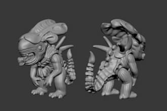 sculpt 3d models, articulated toys, and custom characters for 3d printing