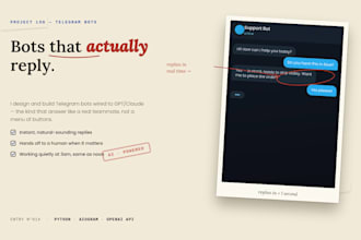 web developer, telegram bot developer