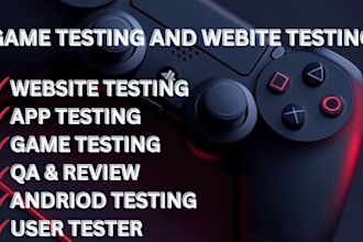 beta testing website review app testing qa testing game tester usability testing