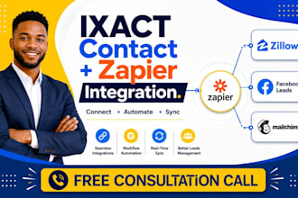 setup ixact contact CRM integrations with zapier zillow facebook leads mailchimp