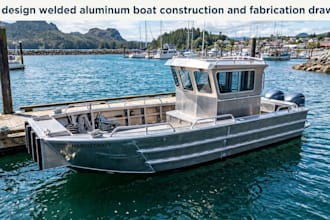 design welded aluminum boat constructions and fabrication drawings