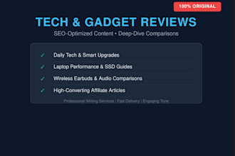 write high converting tech product reviews and affiliate articles