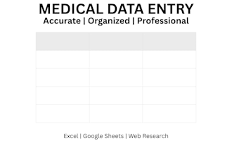 do accurate medical data entry and excel data entry