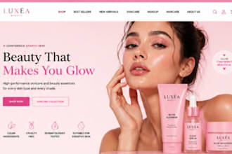 design skincare shopify store beauty website for skincare store