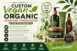 create a custom vegan organic skincare formulation