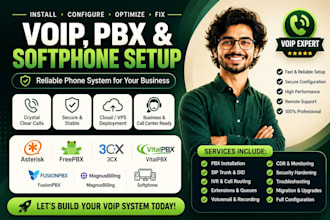 install voip asterisk freepbx 3cx vitalpbx magnus billing fusionpbx softphone