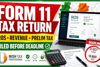file irish form 11 self assessment tax return ros revenue preliminary tax