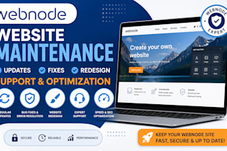 webnode website maintenance updates fixes redesign support optimization