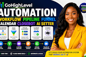 gohighlevel automation workflow pipeline funnel calender closebot ai setter