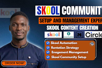 setup skool community, skool credit repair, and skool course creation