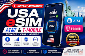 activate reliable USA att and tmobile esim instantly