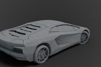do 3d car modeling, 3d car, police car, rc car, blender car for 3d printing