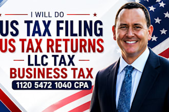 prepare US tax filing, US tax returns, llc tax, business as cpa 1040, 1120, 1065
