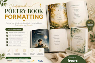 do poetry book formatting poetry book cover non fiction children story book kdp