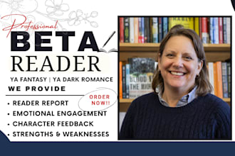 be your ya fantasy, romantasy manuscript beta reader with honest feedback