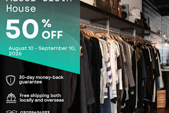design eye catching poster and banner for clothing store sale