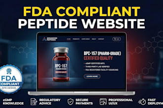 fda compliant peptide website, research peptide store, woocomerce
