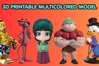 make custom multicolored printable model stl 3mf file for bambu lab ams prusa