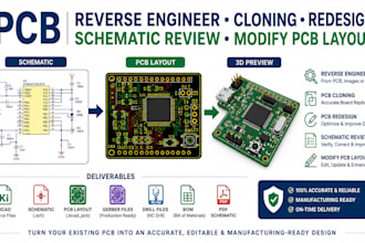 pcb reverse engineer pcb cloning pcb redesign schematic review modify pcb layout