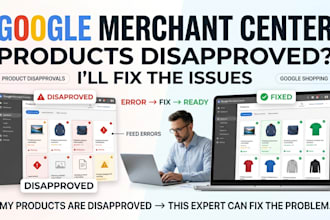 fix google merchant center product disapprovals and feed errors