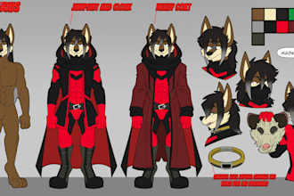 draw a reference sheet character