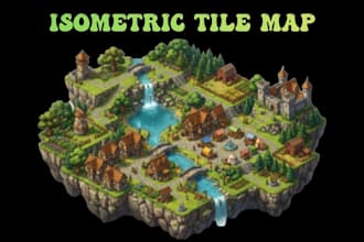design isometric 2d game map pixel art tile map tabletop map design spritesheet