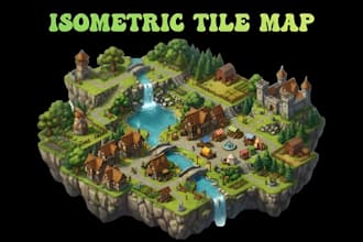 design isometric 2d game map pixel art tile map tabletop map design spritesheet