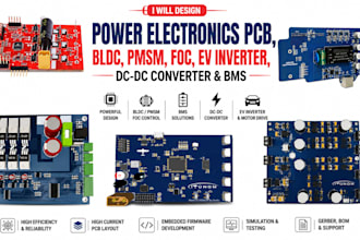 design power electronics pcb bldc pmsm foc ev inverter dc dc converter and bms