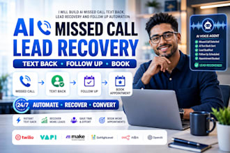 build ai missed call text back, lead recovery and follow up automation