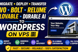 transfer deploy migrate v0 bolt relume lovable durable ai site to wordpress vps