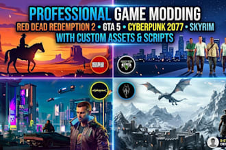 mod red dead redemption 2, gta 5, cyberpunk, skyrim with custom assets