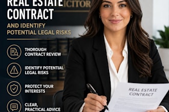 draft and review your real estate contract and identify potential legal risks