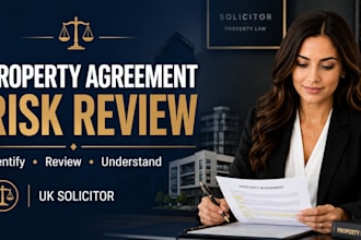 review your property agreement and identify legal risks as a UK solicitor