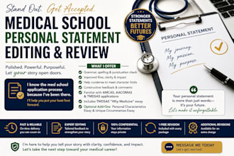 edit, your, personal statement for medical, school,