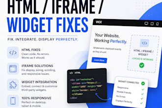 fix wix HTML embed, iframe and third party widget errors
