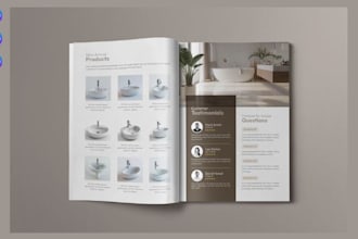 design wooden furniture catalog vanity brochure and items lookbook linesheet