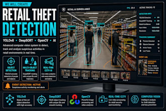create retail theft detection using yolov8, deepsort, and opencv