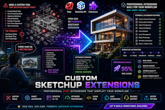 develop custom sketchup ruby plugins extensions workflows