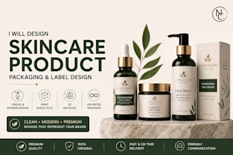 design premium skincare product packaging