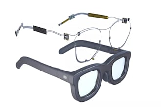 design 3d smart glasses, ai eyewear cad and product rendering