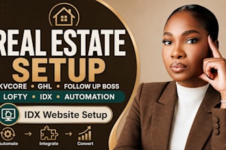setup kvcore, gohighlevel, follow up boss or lofty crm automation