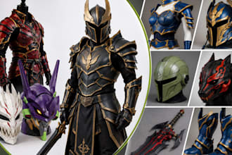 create custom eva foam cosplay armor, anime costumes and props