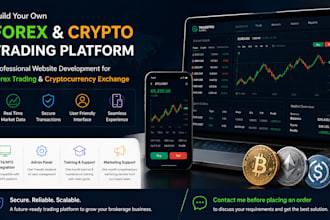 develop forex trading web app, forex broker website, crypto trading platform
