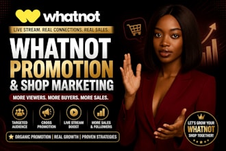 do whatnot promotion, whatnot marketing, and product listing