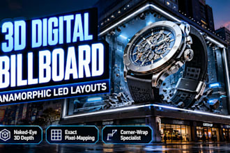 create anamorphic 3d billboard digital billboard signage led screen design ad